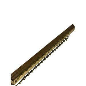 Vintage Mid-Century Walnut & Brass Tie Rack Hanger – 18.5" Organizer